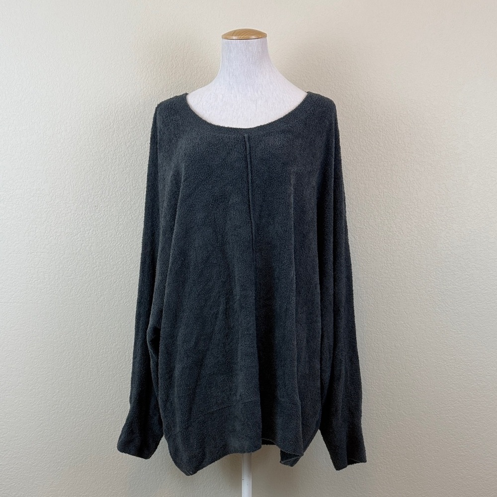 Barefoot Dreams Cozychic Lite Gray Women's Sweater Size 3x